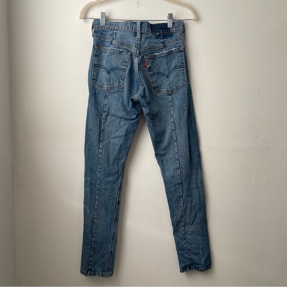 Levi's altered 501 skinny distressed jeans size 24 - Picture 4 of 11